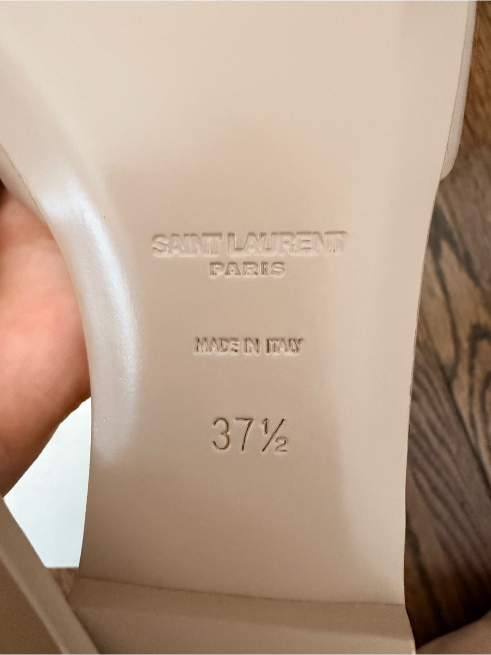 Saint Laurent Women's Nude Slide Sandals - Picture 3 of 4